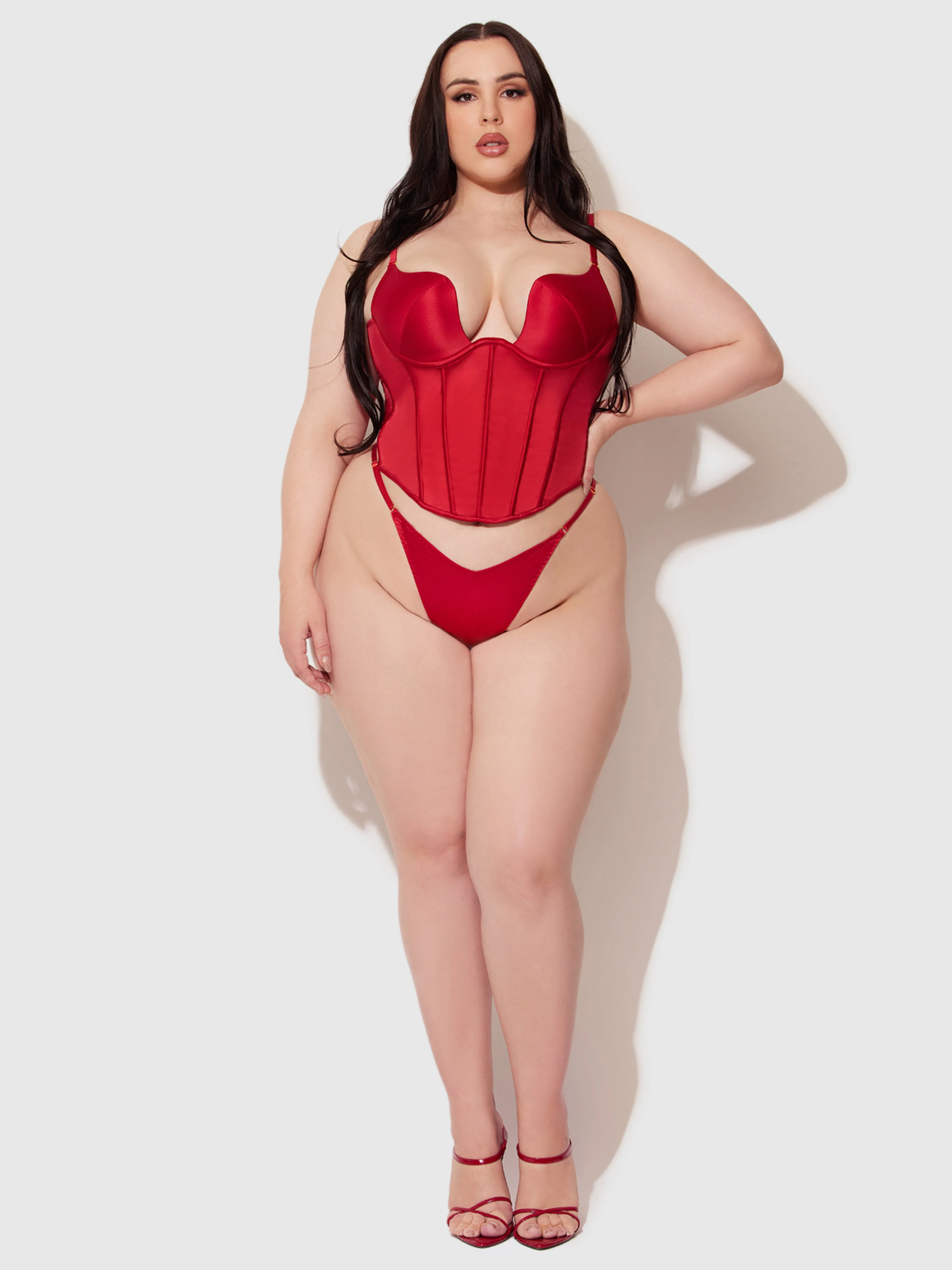 Petra Swirl Plunge Push Up Bustier - Image 7