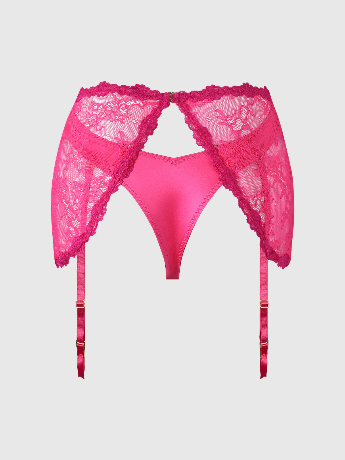 Pia Lace Skirted Open Back Garter & Tanga - Image 10