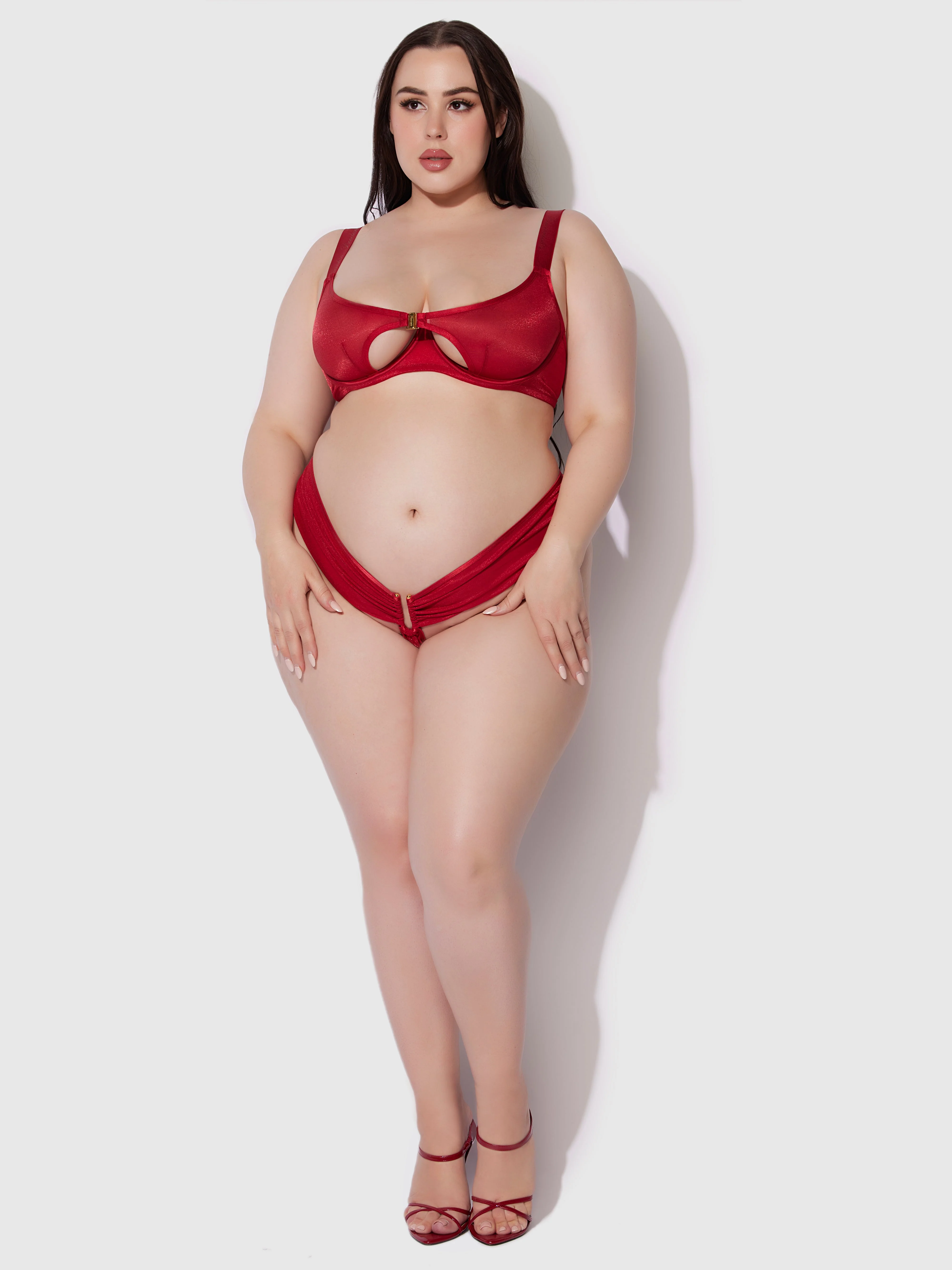 Pia Shine Mesh Open Hardware Thong - Image 8