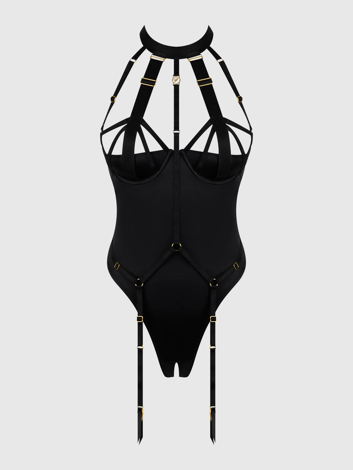 Raven Strappy Crotchless & Backless Teddy - Image 9