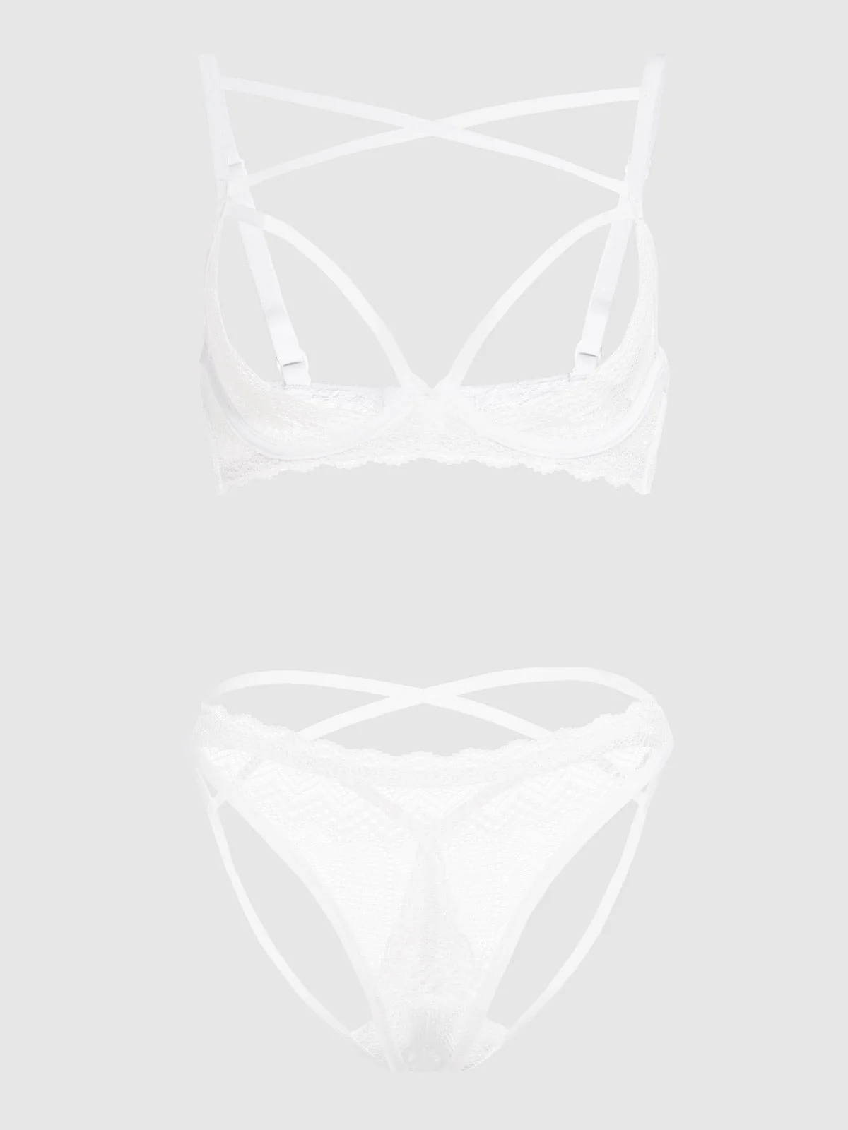 Rayna Strappy Open Cup Bra Set - Image 5