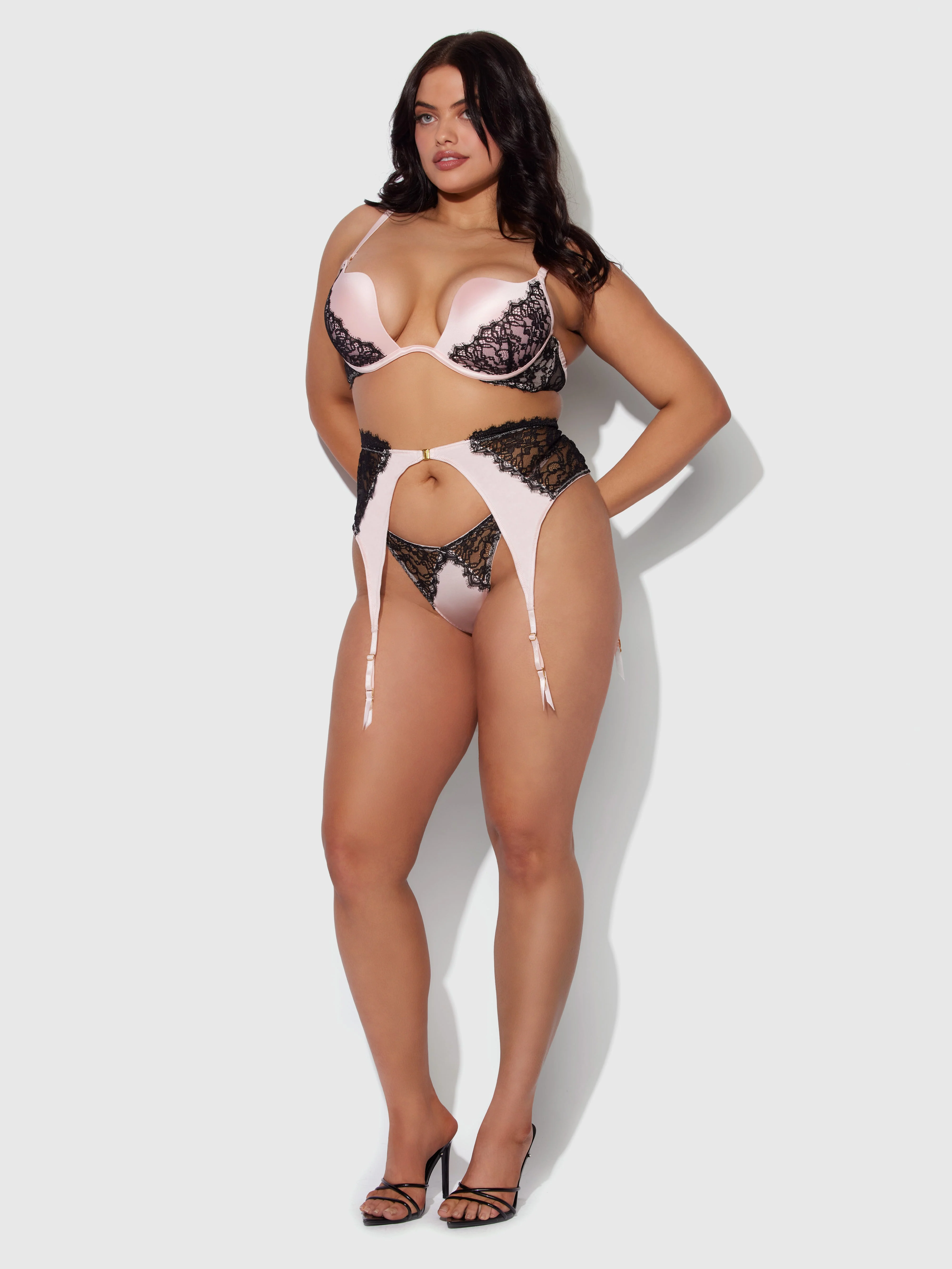 Rising Star Lace & Liquid Satin Garter Belt - Image 8