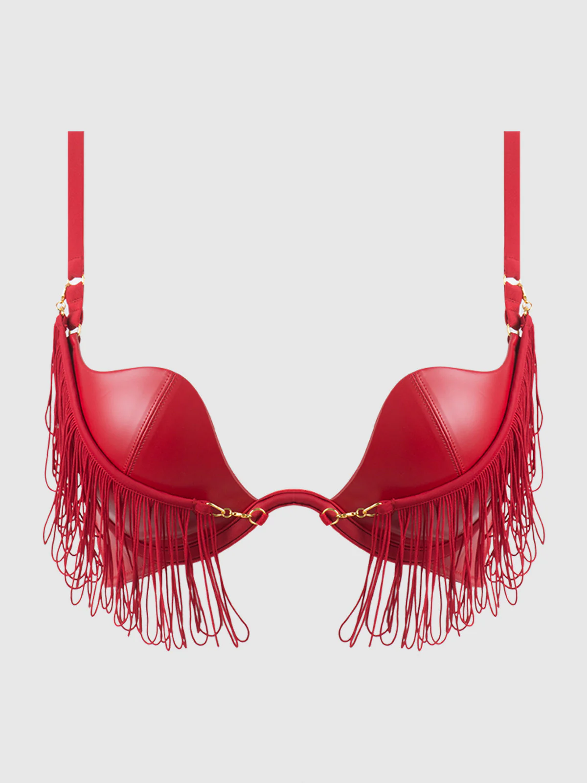 Rising Star Plunge Push Up Bra in Hendrix Faux Leather - Image 12