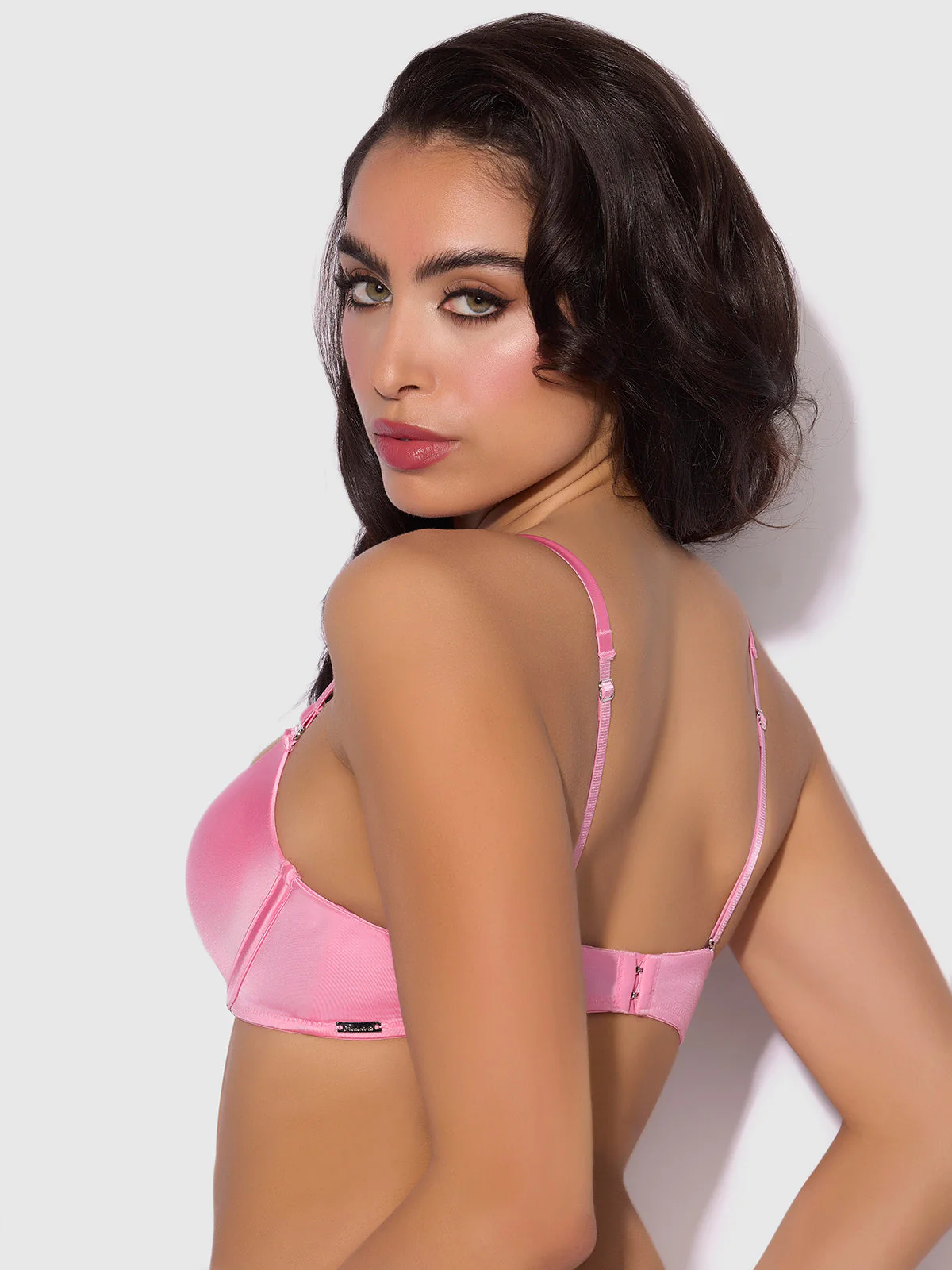 Rising Star Plunge Push Up Bra in Liquid Satin - Image 2