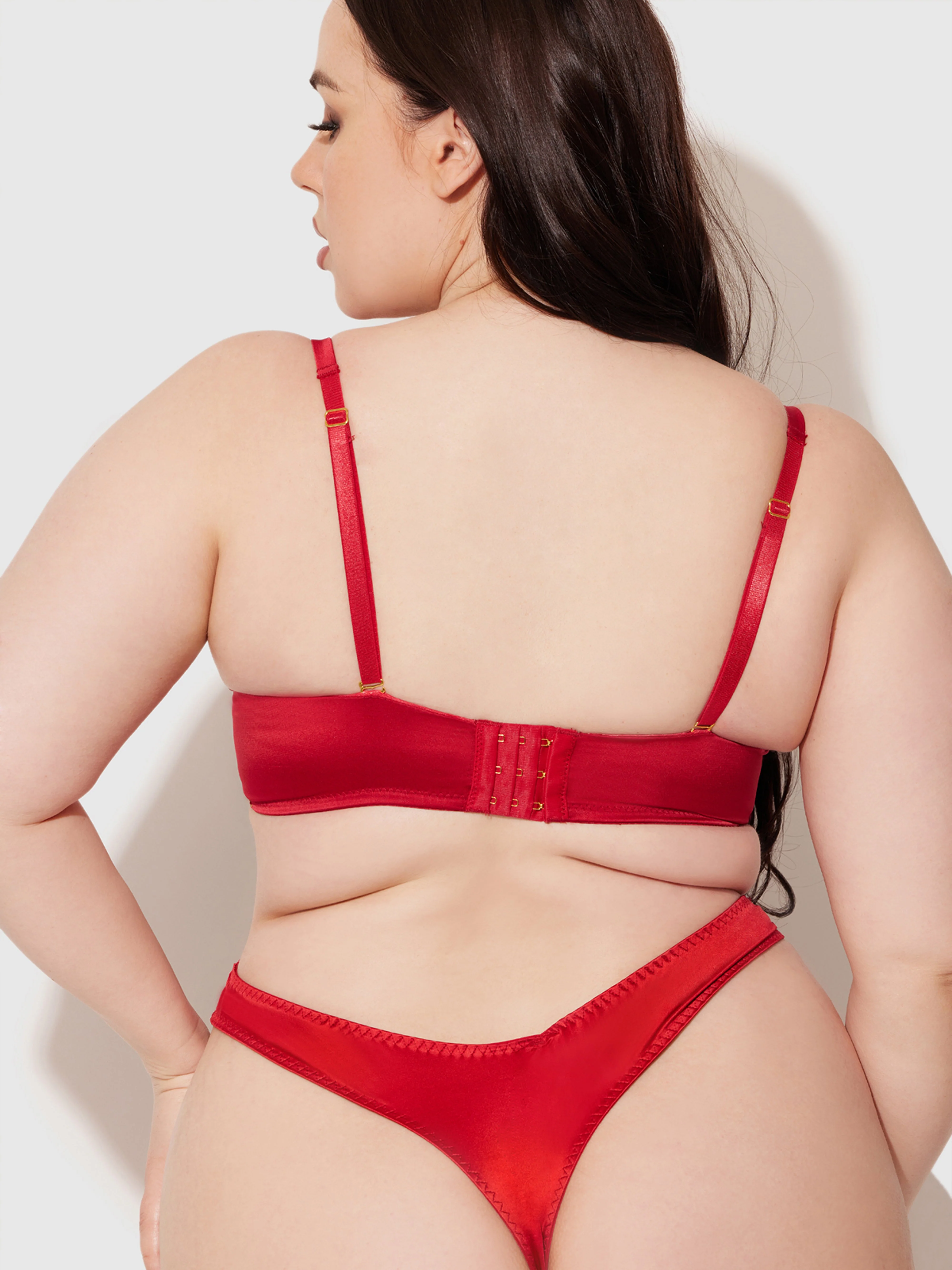 Rising Star Plunge Push Up Bra in Petra Satin - Image 6