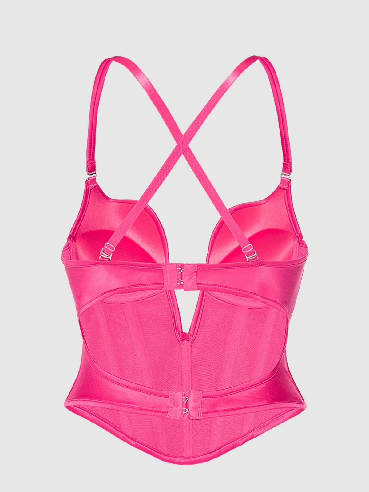 Rising Star Plunge Push Up Bustier in Petra Satin - Image 12
