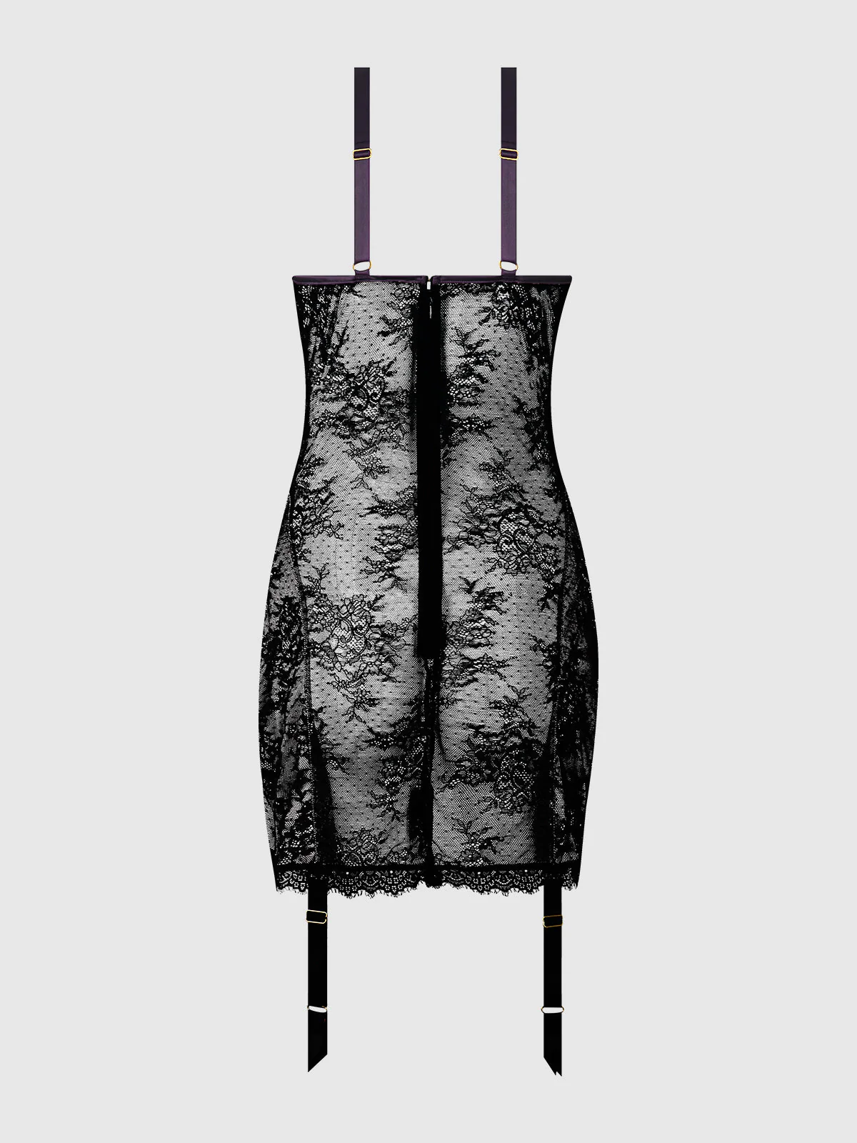 Rosalind Satin & Lace Underwire Chemise - Image 10