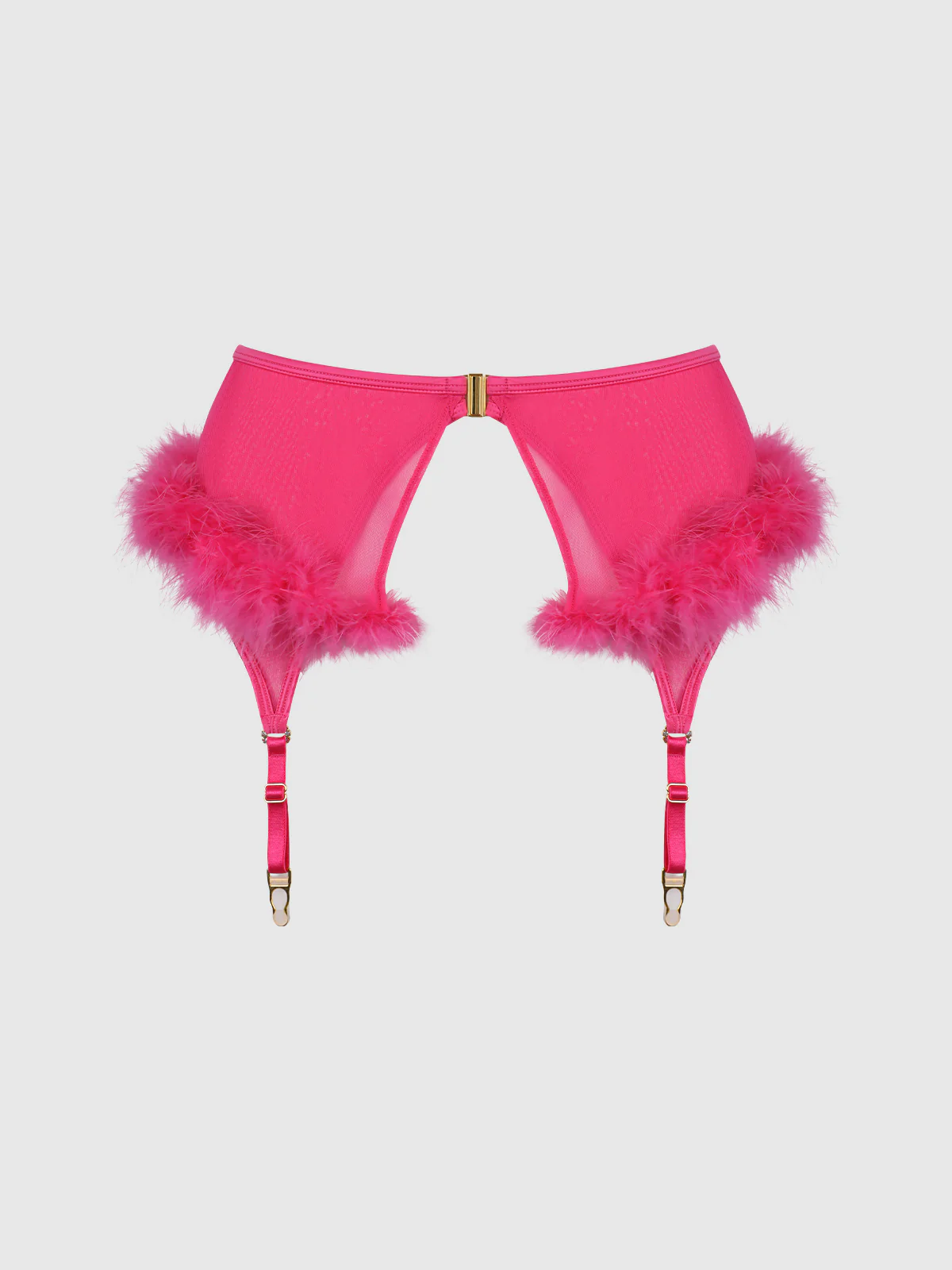 Scarlett Marabou & Mesh Garter Belt - Image 4