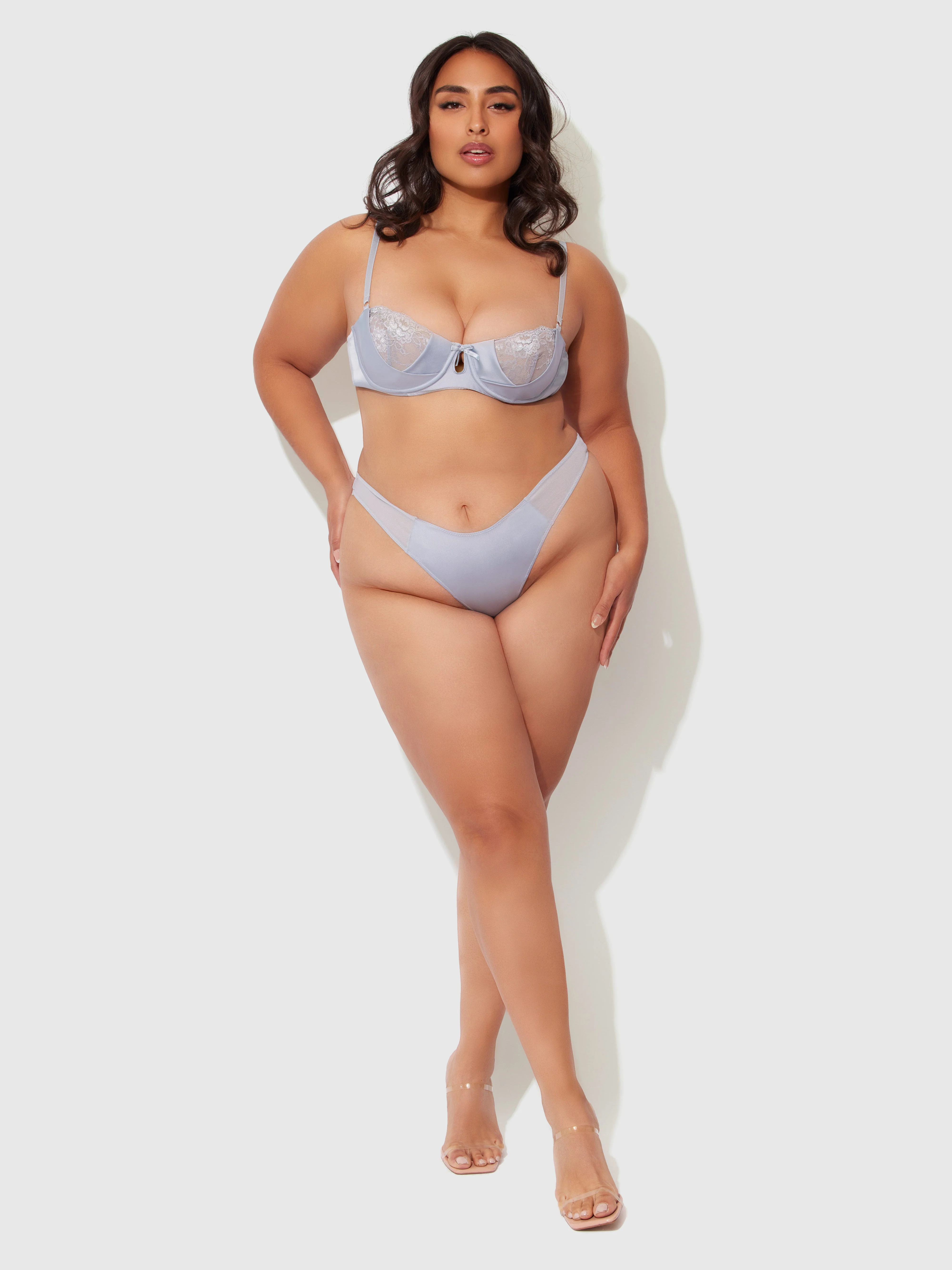 Serenity Lace & Satin Underwire Unlined Bra - Image 8