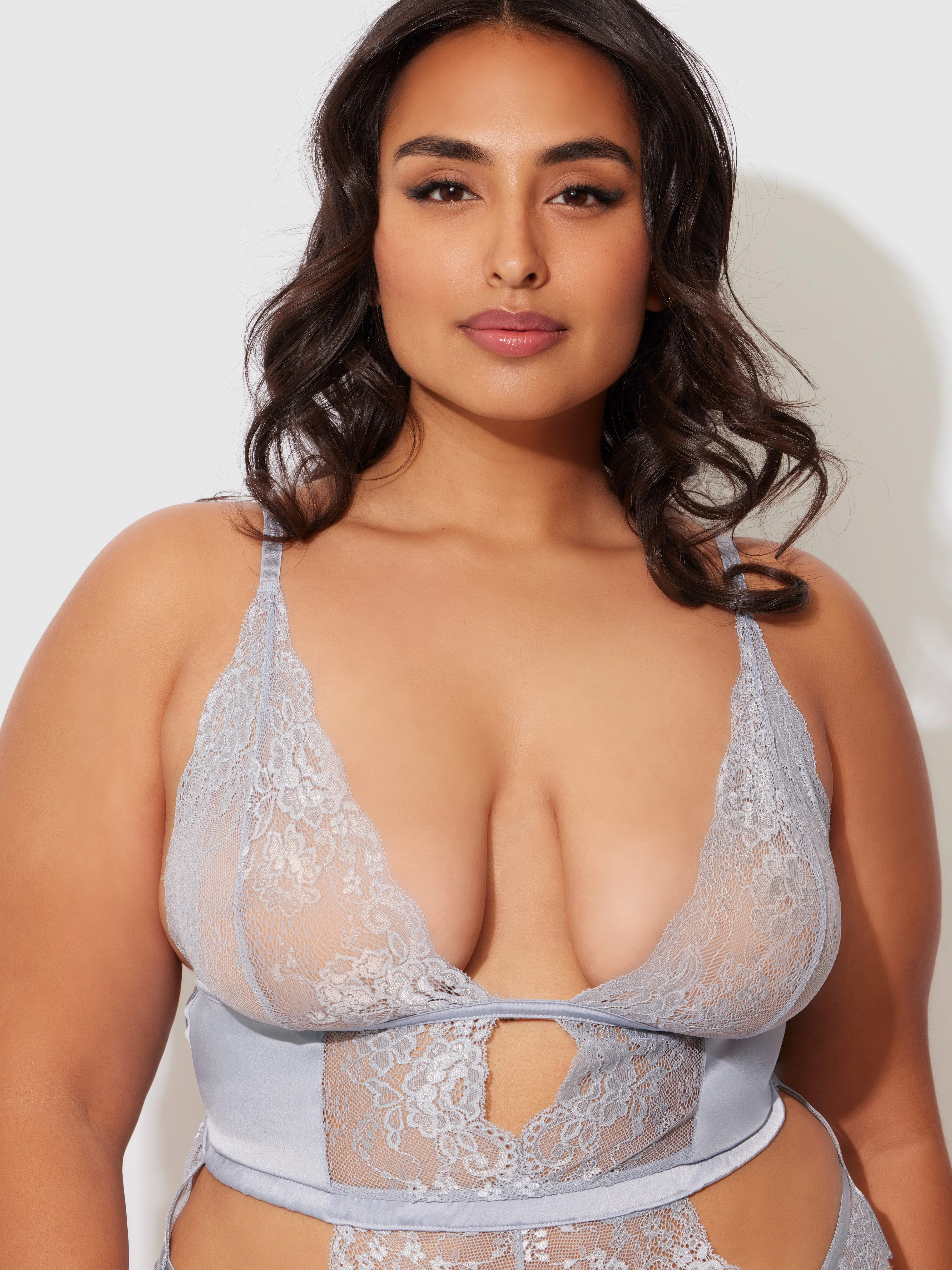 Serenity Lace & Satin Wireless Teddy - Image 8