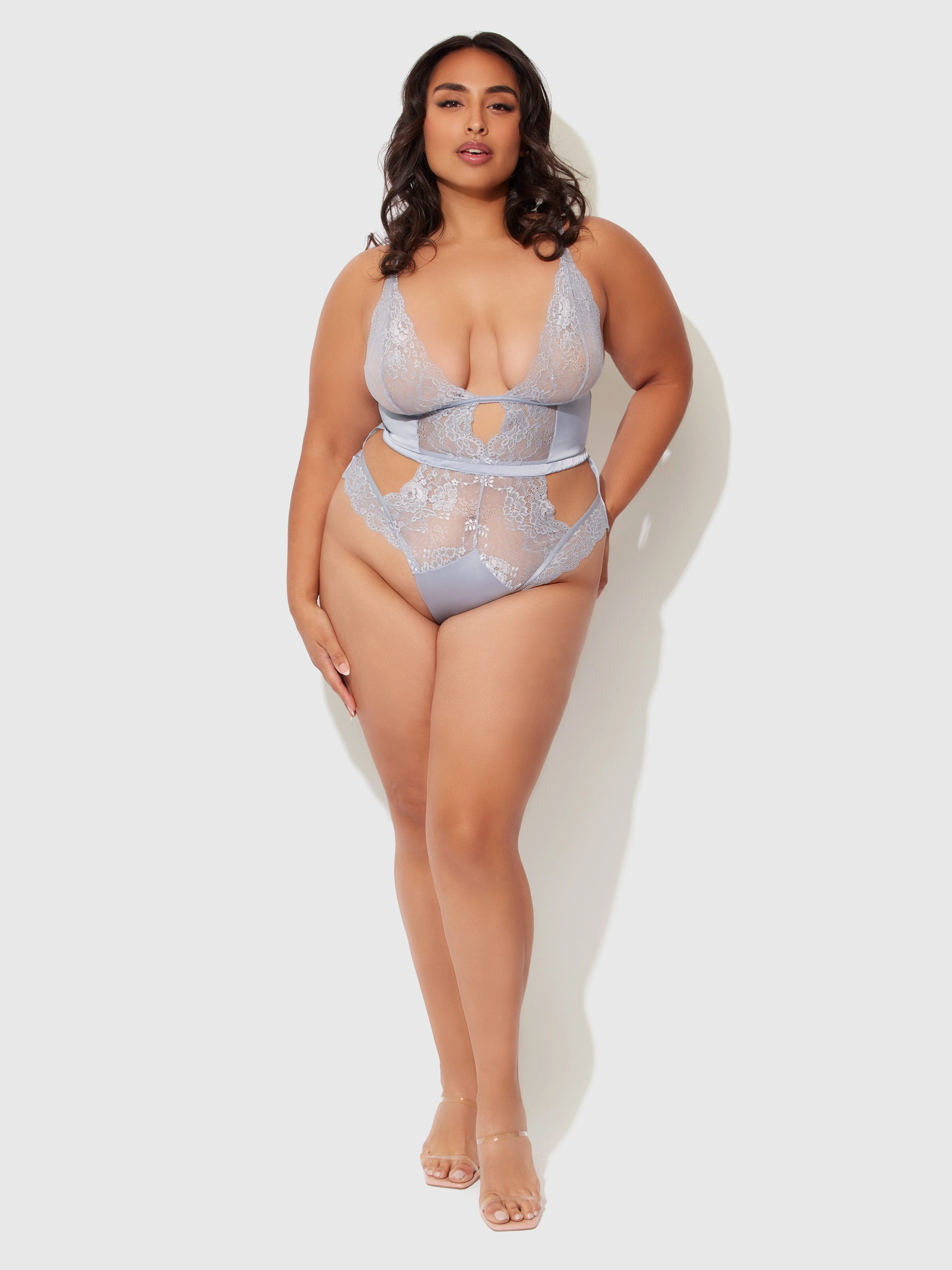 Serenity Lace & Satin Wireless Teddy - Image 9