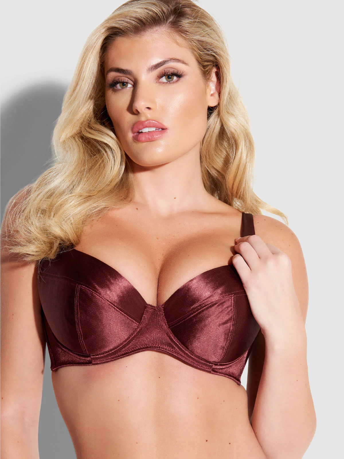 Va Va Voom Satin Full Figure Push Up Bra - Image 4