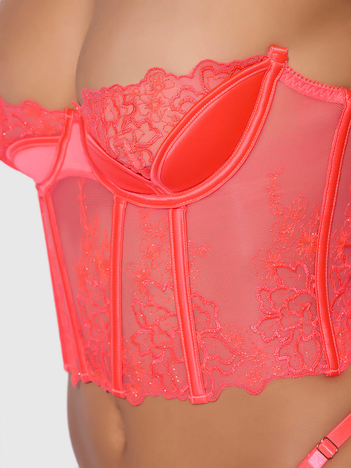 Wren Embroidered Tulip Demi Bustier - Image 5