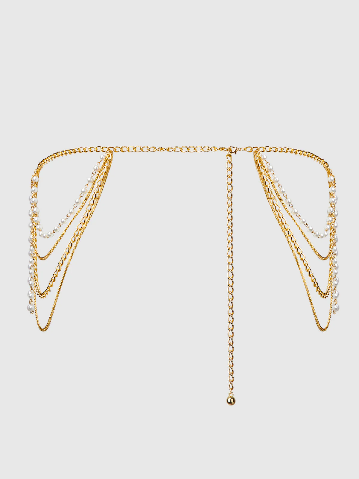 Ziggy Pearl & Chain Draped Garter - Image 6
