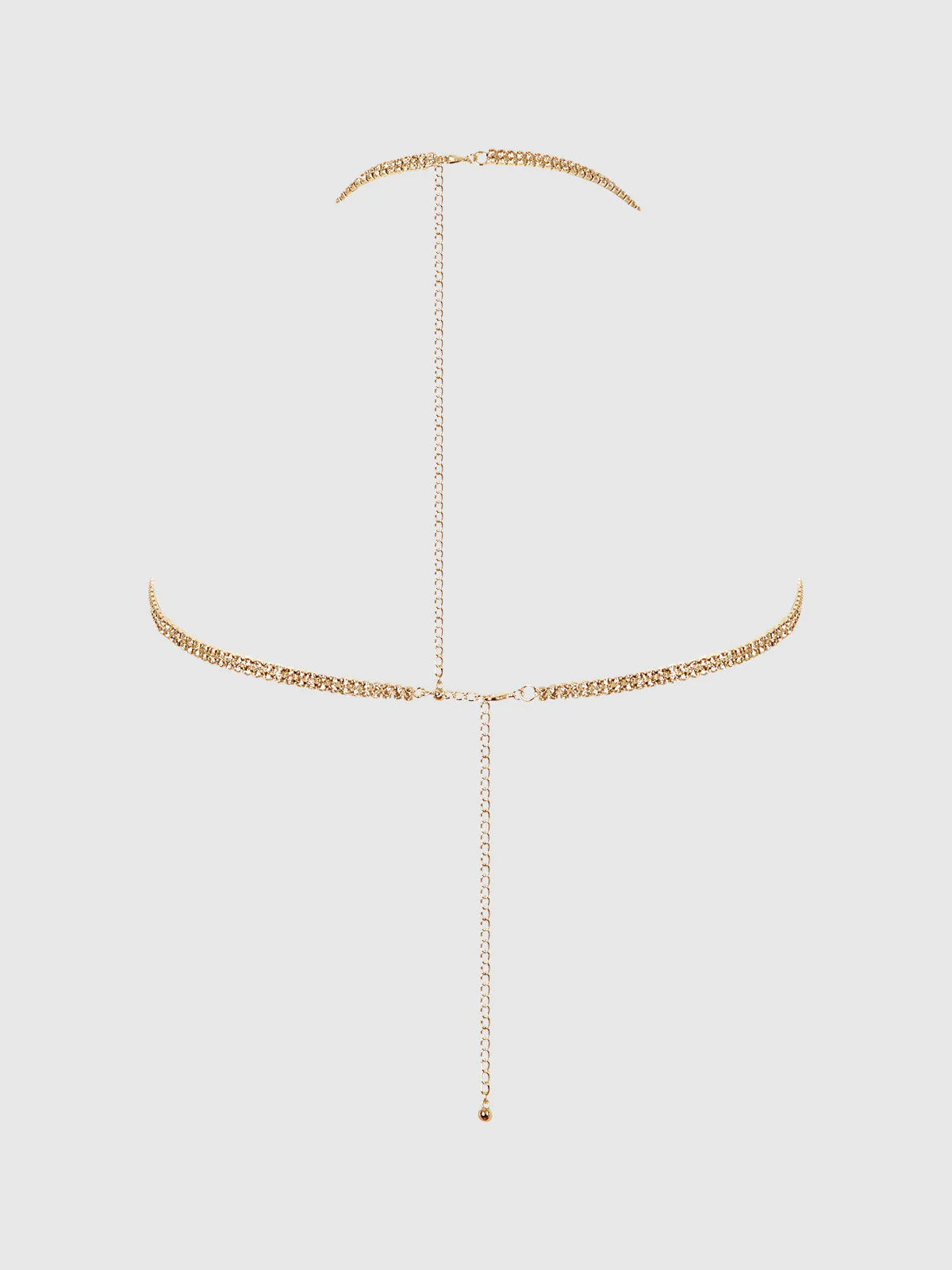 Ziggy Rhinestone Dangle V-Neck Bra - Image 5