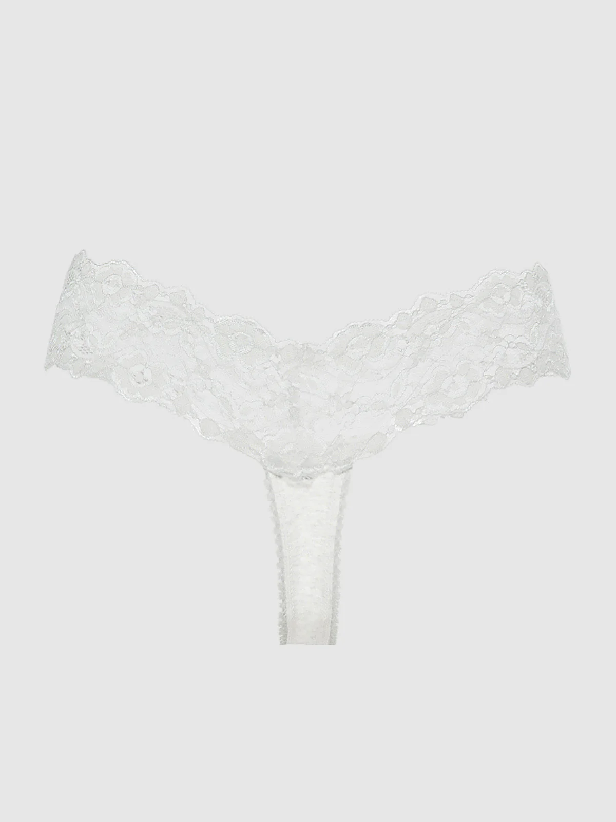Bridget Stretch Cotton & Lace Thong - Image 4