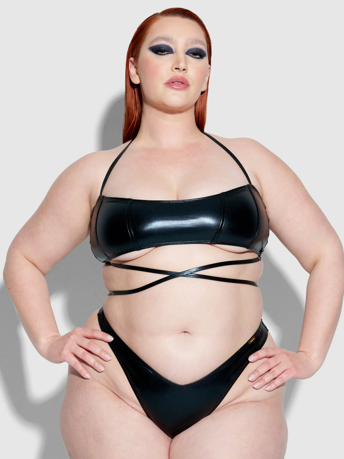 Onyx Corset Bandeau Swim Top - Image 7