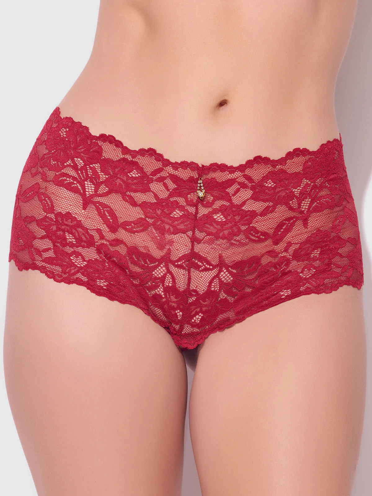 Mabel Crotchless Lace Up Back Cheeky - Image 2